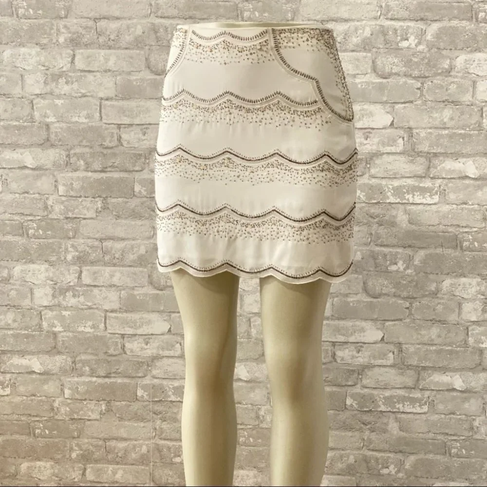 NWOT Club Monaco Embellished Mini Skirt - Picture 3 of 9